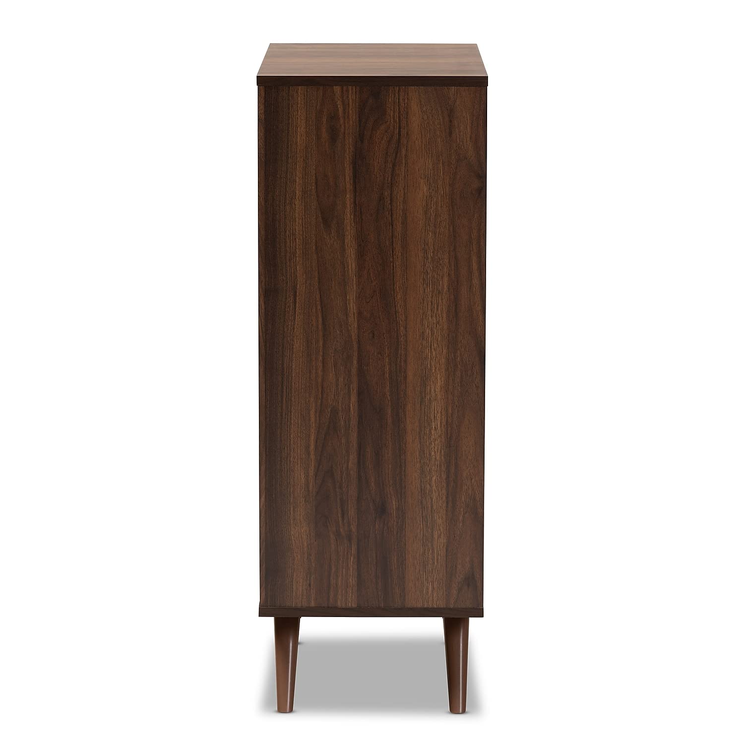 Baxton Studio Naoki Shoe Storage Cabinet, Grey and Walnut (168-10758-HiT)