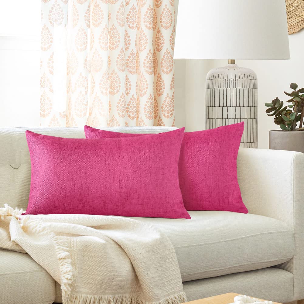 Otostar Pack Of 2 Outdoor Waterproof Decorative Pillow Covers 12X20 Inch Garden Throw Pillow Covers Outdoor Pillowcase Cushion C