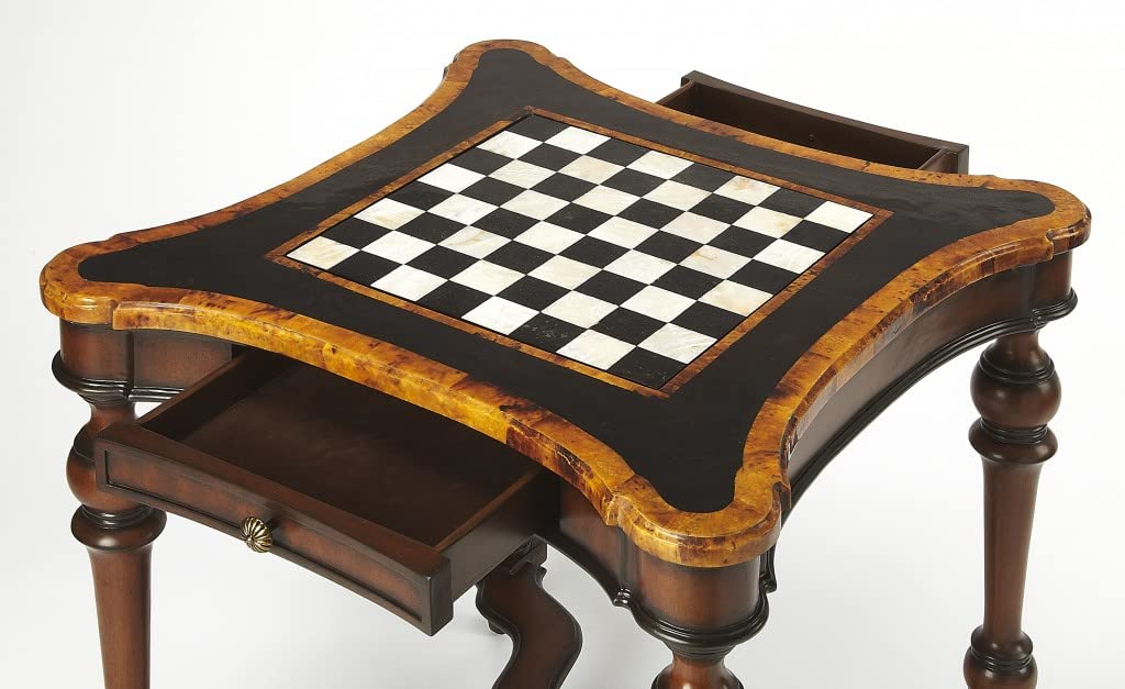 HomeRoots Assorted Wood Stone Game Table