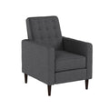 Gdfstudio Christopher Knight Home Mervynn Mid-Century Modern Fabric Recliner, Grey