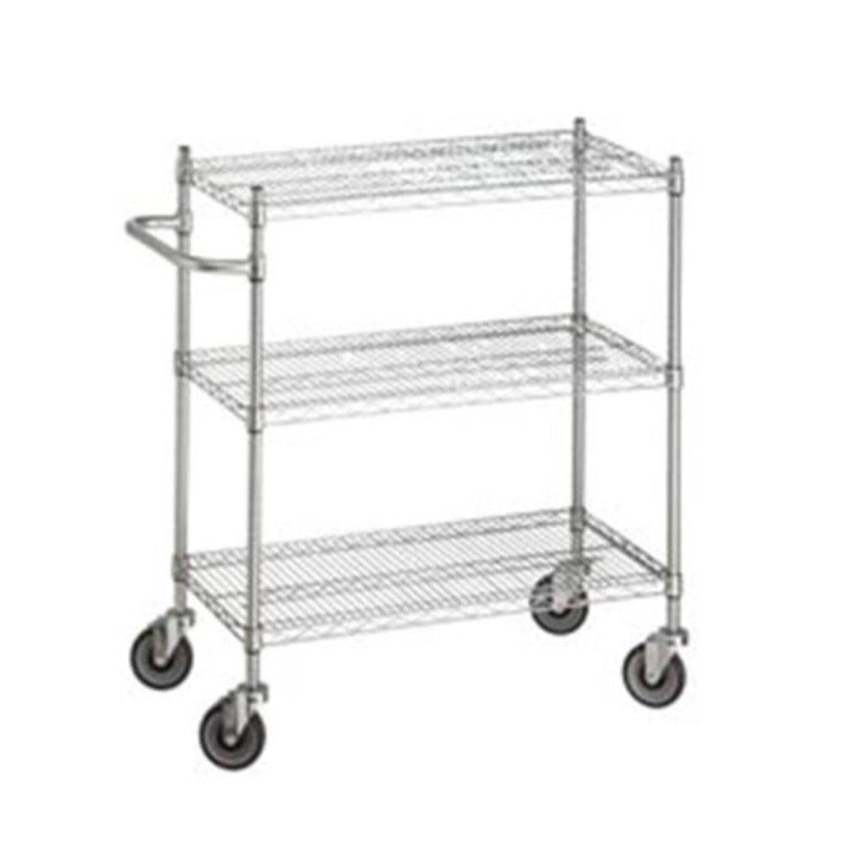 R&B Wire Uc1836 18 In. X 36 In. X 42 In. Utility Linen Cart With Three Wire Shelves