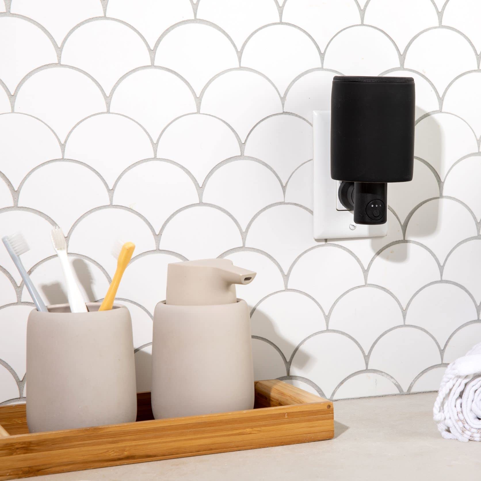 Happy Wax Lilac Outlet Timer Warmer For Scented Wax - Compact Ceramic Wall Plug In Wax Melt Warmer W/Timer - Wax Melter For Home