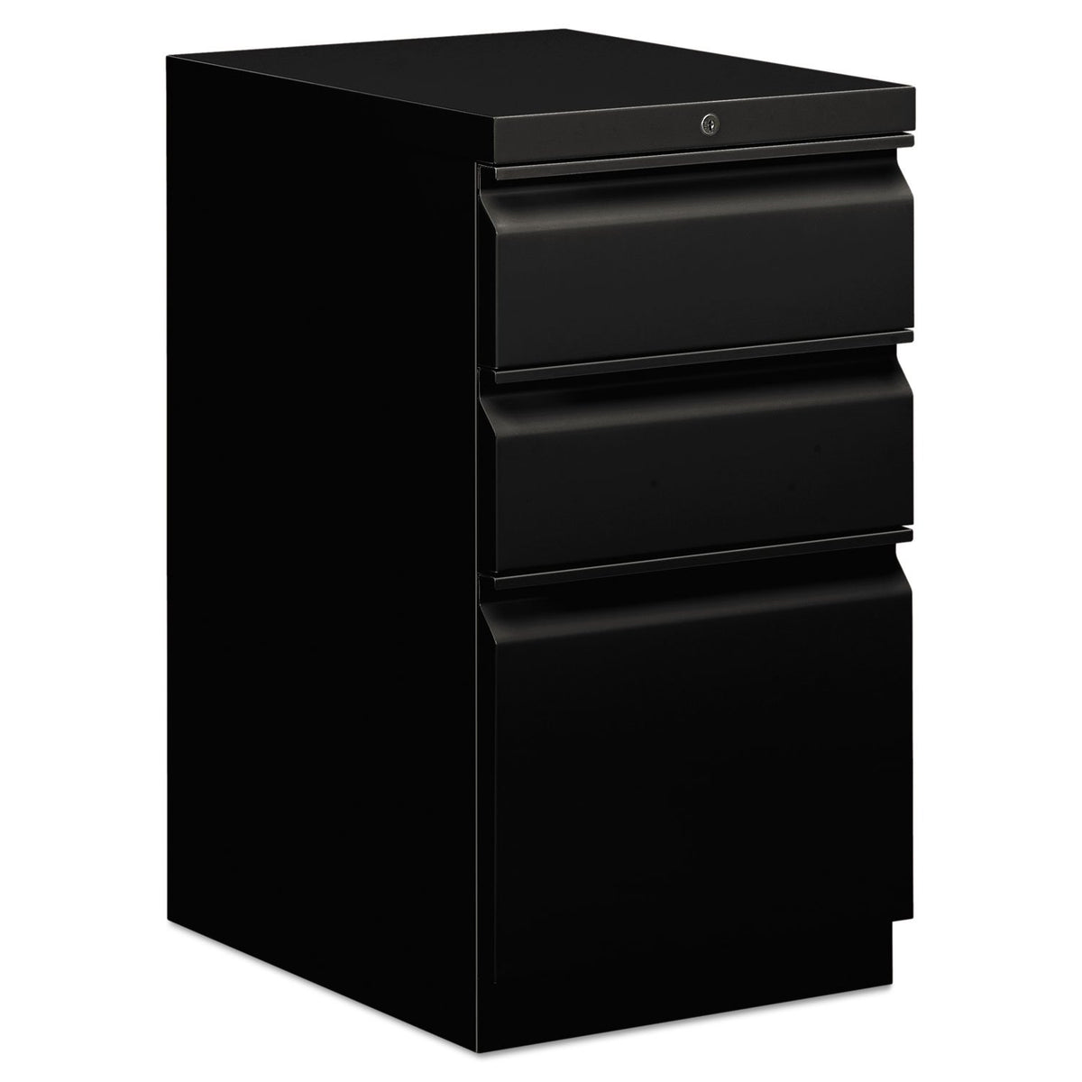 Hon 33720Rp Efficiencies Mobile Pedestal File With One File/Two Box Drawers, 19-7/8D, Black