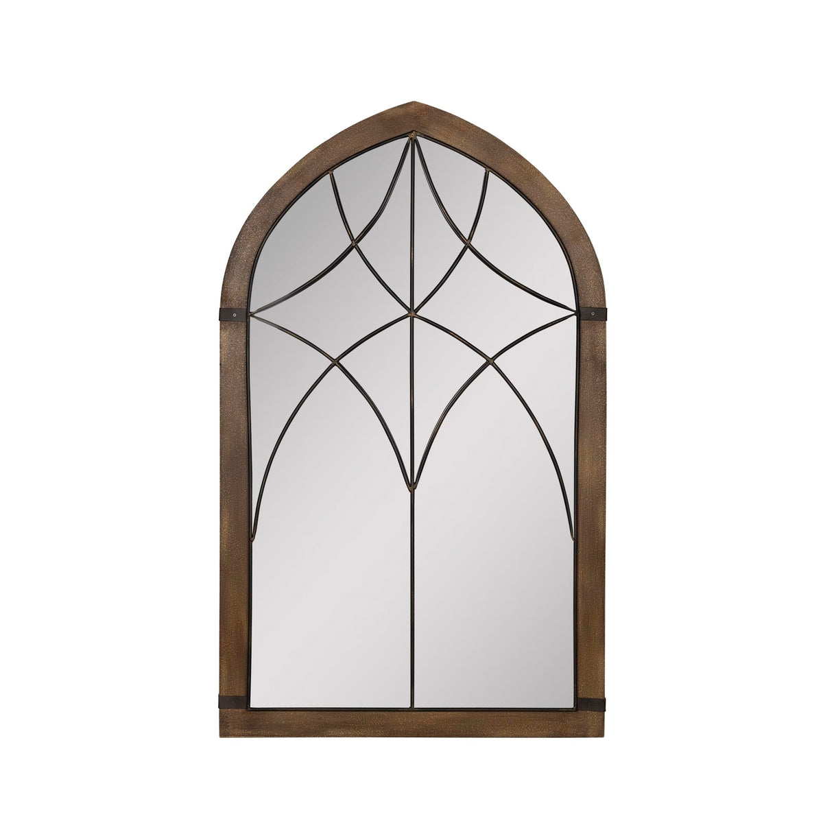 Stratton Home Décor Stratton Home Decor Augusta Cathedral Mirror, 24.02&quot; W X 1.18&quot; D X 40.00&quot; H, Brown, Bronze