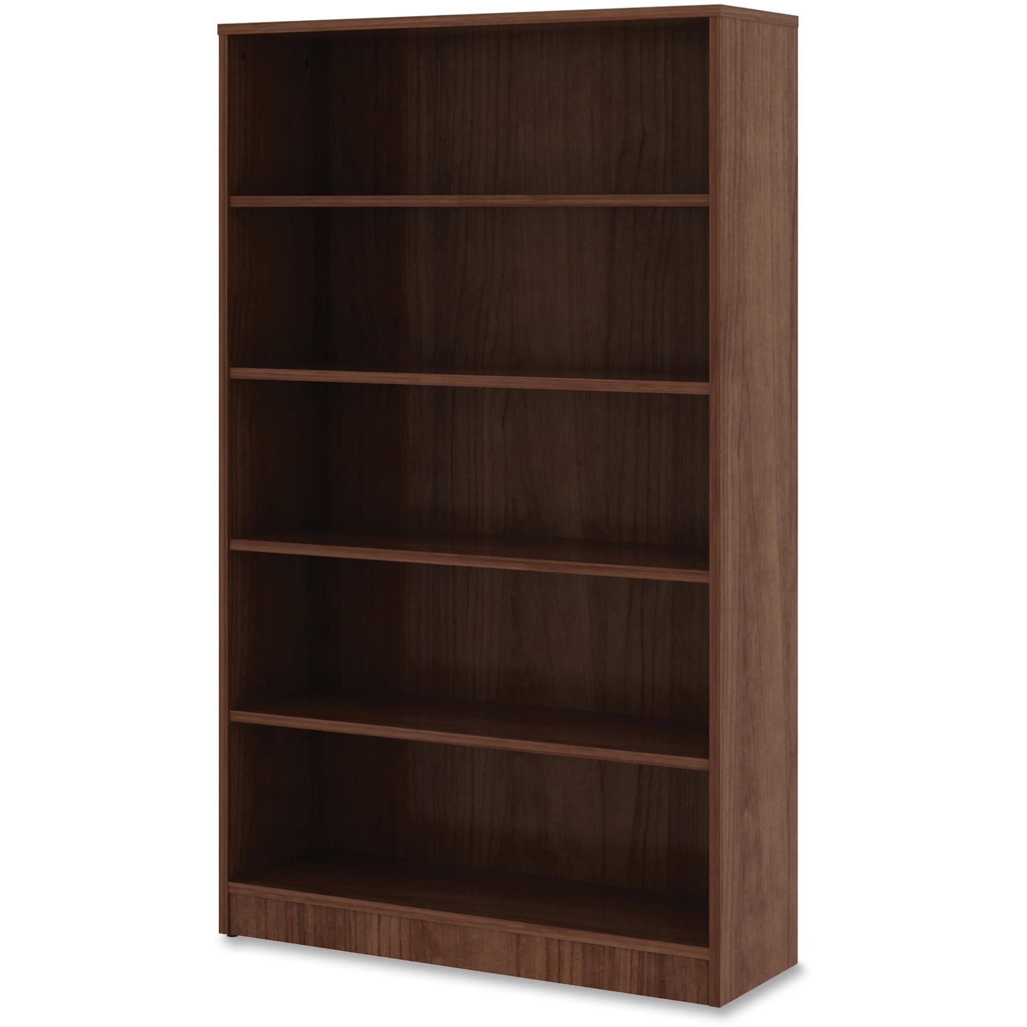 Lorell Walnut Laminate Bookshelf, 36&quot; X 12&quot; X 60&quot;