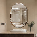SNUGACE Single Beveled Edge Frameless Wall Mount Bathroom Vanity Mirror, 30    X 40   