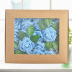 Homedge Artificial Rose, 25Pcs Foam Artificial Flowers With Stem For Home Decorations, Wedding Bouquets, Party, Certerpieces, An