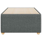 vidaXL upholstered Dark Gray Bed Frame - Twin XL Mattress Base, Polyester Fabric Bedstead with slats, Modern Style