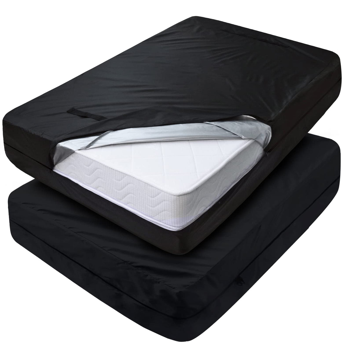 Mattress Bags For Moving Queen 2 Pack, Mattress Storage Bag Waterproof With Strong Handles & Double Zippers, Reusable Mattress C