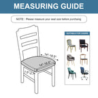 Genina Waterproof Seat Covers For Dining Room Chairs, Stretch Chair Covers Removable Washable Dinning Room Kitchen Chair Seat Cu