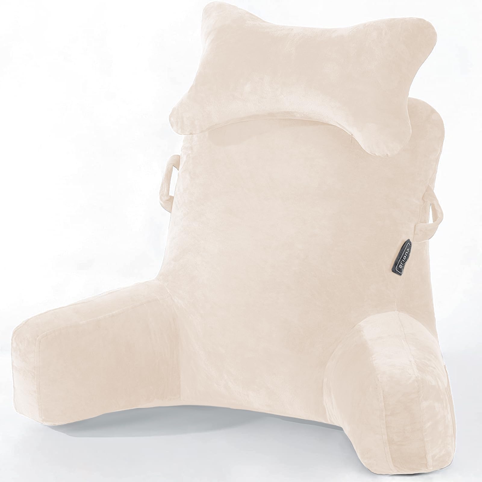 Sliguy Reading Pillow-Bed Rest Pillow With Detachable Neck Roll & Higher Support Arm For Sitting In Bed Couch Or Floor-Backrest