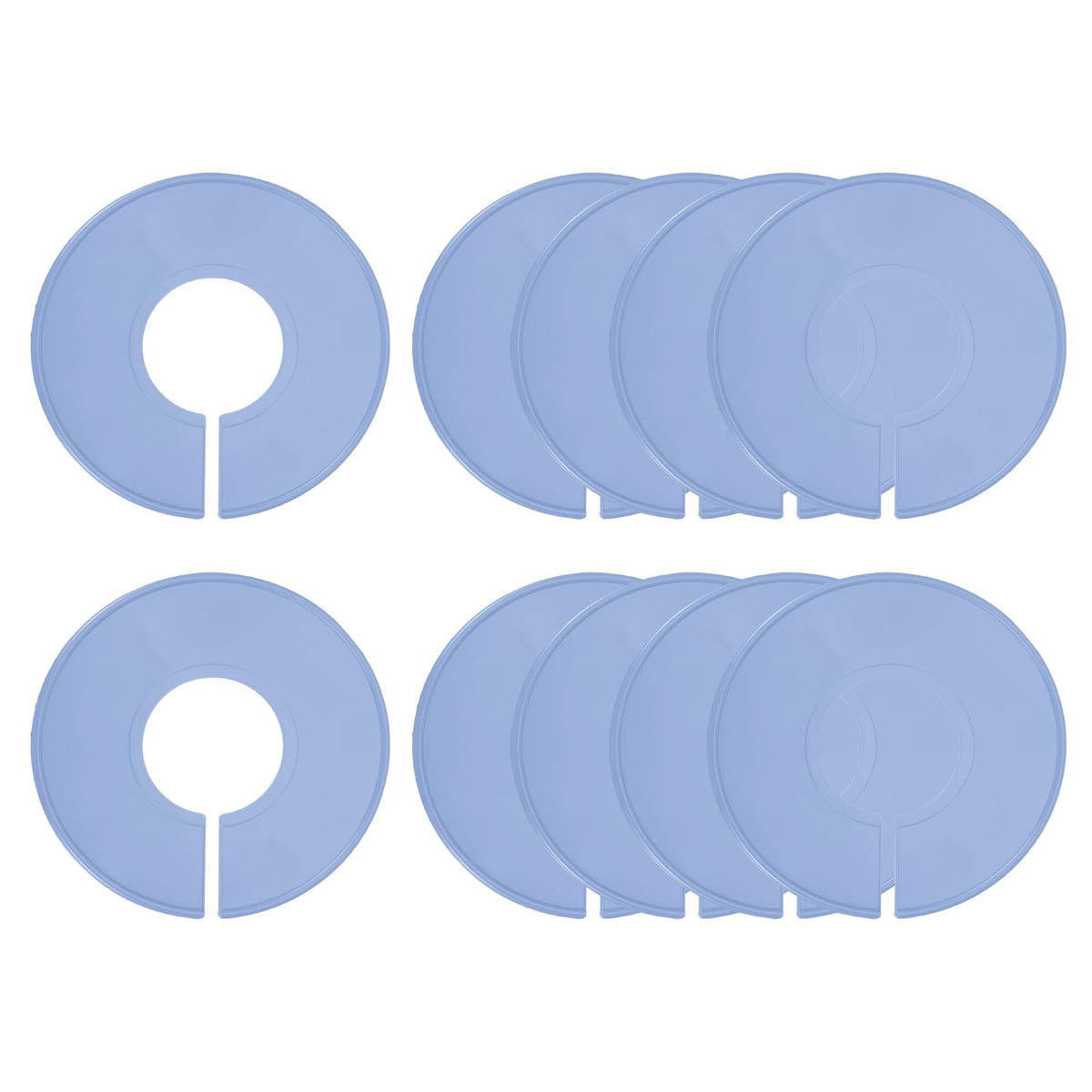 uxcell 10 Pcs Clothes Dividers,Round Closet Rack Dividers Clothing Rack Size Dividers Blank Labels Writable & Reusable for Hangi