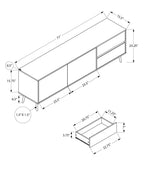 Monarch Specialties I 2722 Tv Stand, 72 Inch, Console, Media Entertainment Center, Storage Drawers