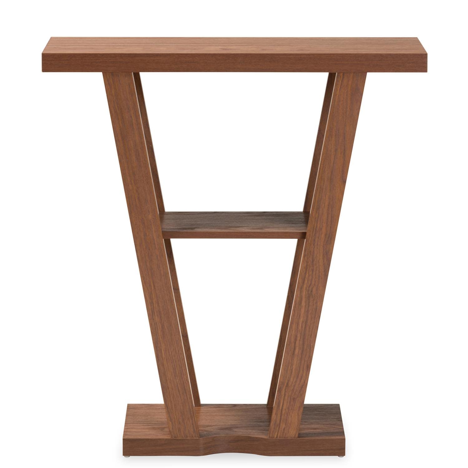 Baxton Studio Boone Modern and Contemporary Walnut Brown Finished Wood Console Table