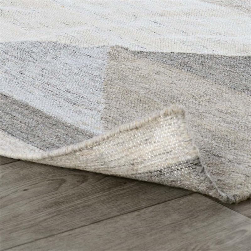 Kosas Home Tierney 30 X 96 Geometric Polyester Fabric Area Rug In Gray