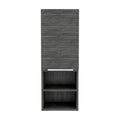 Medicine 32H Single Door Cabinet, 2 External Shelves, 2 Interior Shelves, Smokey Oak