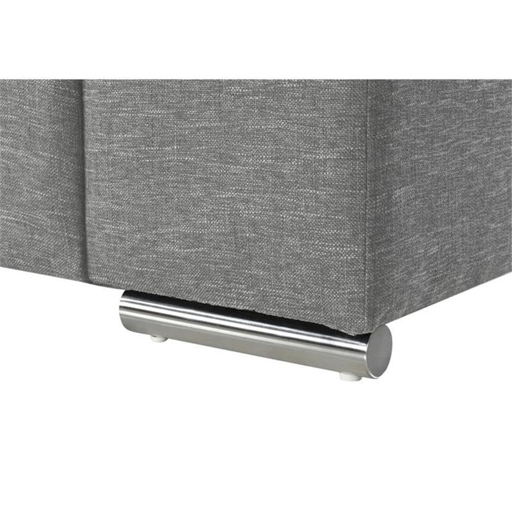 Gianna Light Gray Woven Fabric Arm Chair