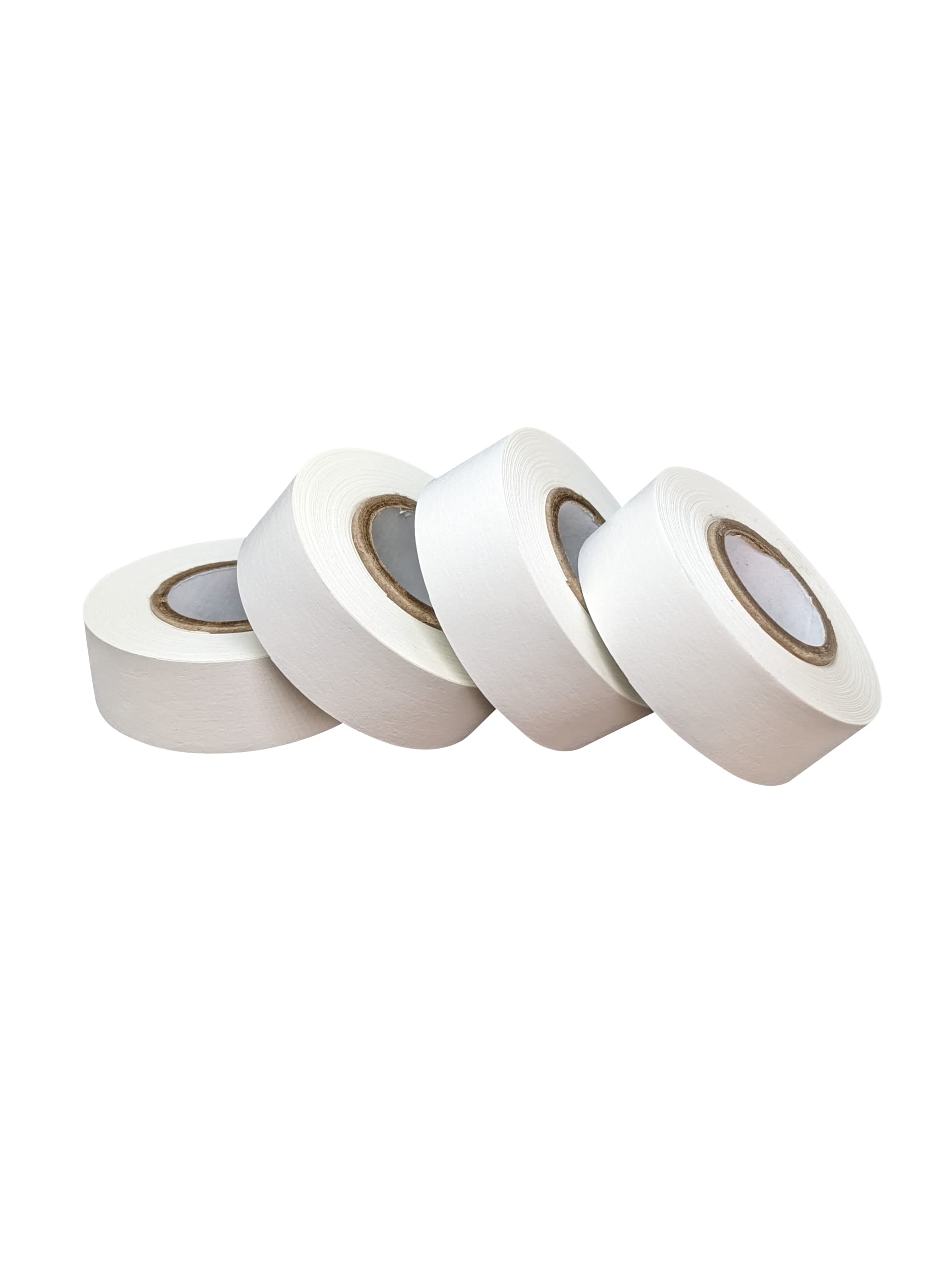 Usa Made Lab Labeling Tape White Pack, 500' Length X 3/4' Width, 1 Inch Core [4 White Rolls]