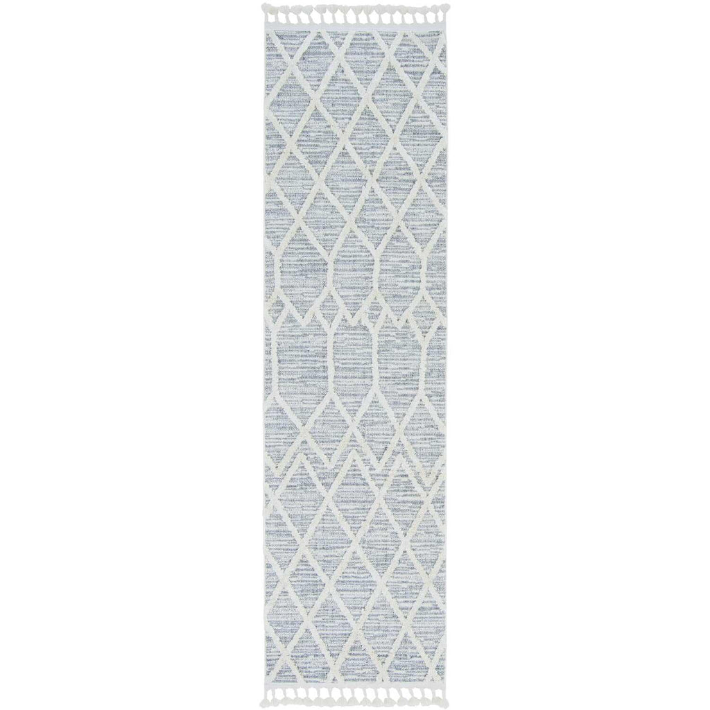 HomeRoots 8'X11' Ivory Grey Machine Woven Geometric Indoor Area Rug