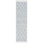HomeRoots 8'X11' Ivory Grey Machine Woven Geometric Indoor Area Rug