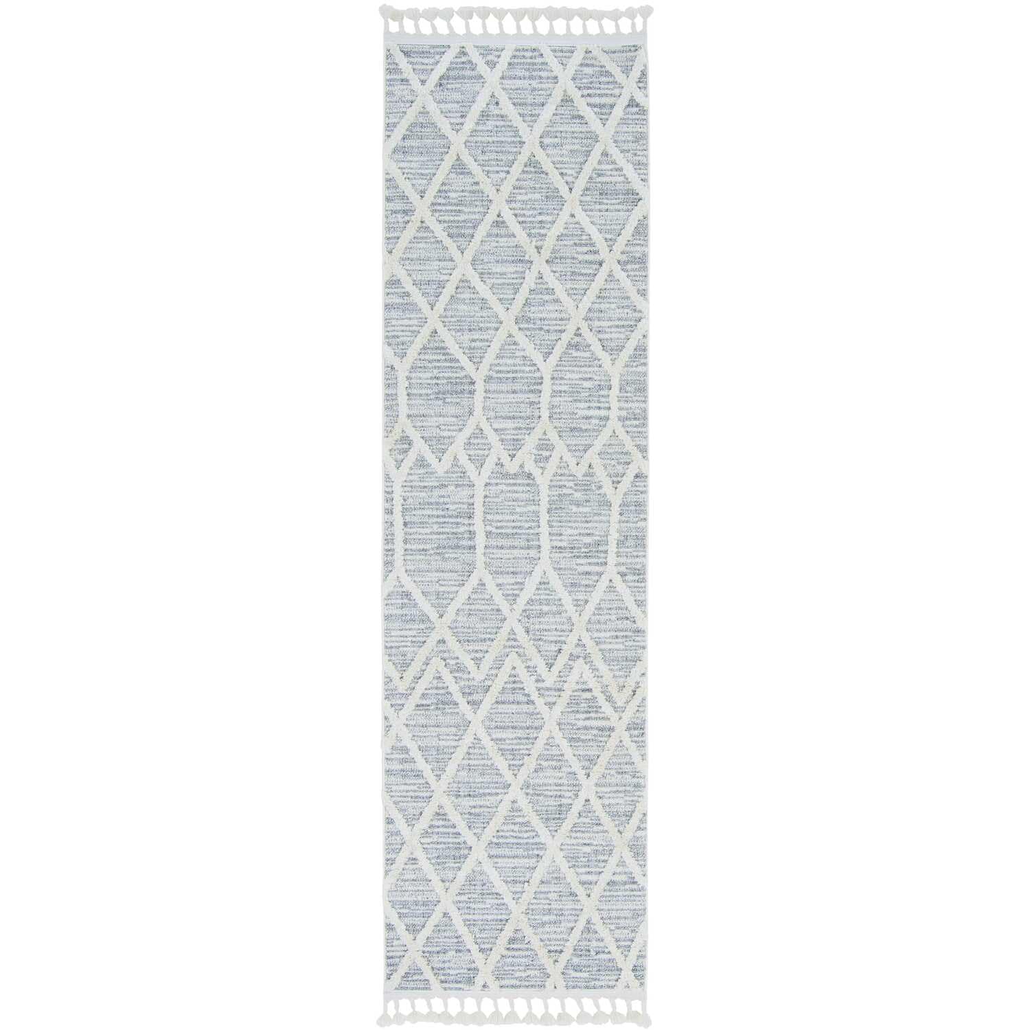 HomeRoots 8'X11' Ivory Grey Machine Woven Geometric Indoor Area Rug