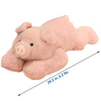 Hronsa Weighted Stuffed Animals, 29.5In 6.2Lbs Weighted Pig Stuffed Animal Toy Cute Pink Pig Plush Pillow For Adults Boys Girls