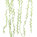 Hecaty 66 Ft Leaf Ribbon, Artificial Eucalyptus Garland Rattan Leaf String, Decorative Jungle Plant Green, Suitable For Baby Sho