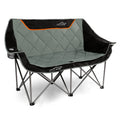FAIR WIND Oversized Fully Padded Camping Chair Folding Loveseat Camping Couch Double Duo Chair Heavy Duty Quad Fold Chair Arm Ch