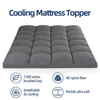 Mattress Topper Full For Back Pain, Extra Thick Mattress Pad Cover, Plush Pillow Top, Deep Elastic Pocket, Black