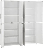 Crosley Furniture Savannah 2-Piece Pantry Storage Cabinet Set with Shelves, Kitchen, Dining, or Laundry Room, White