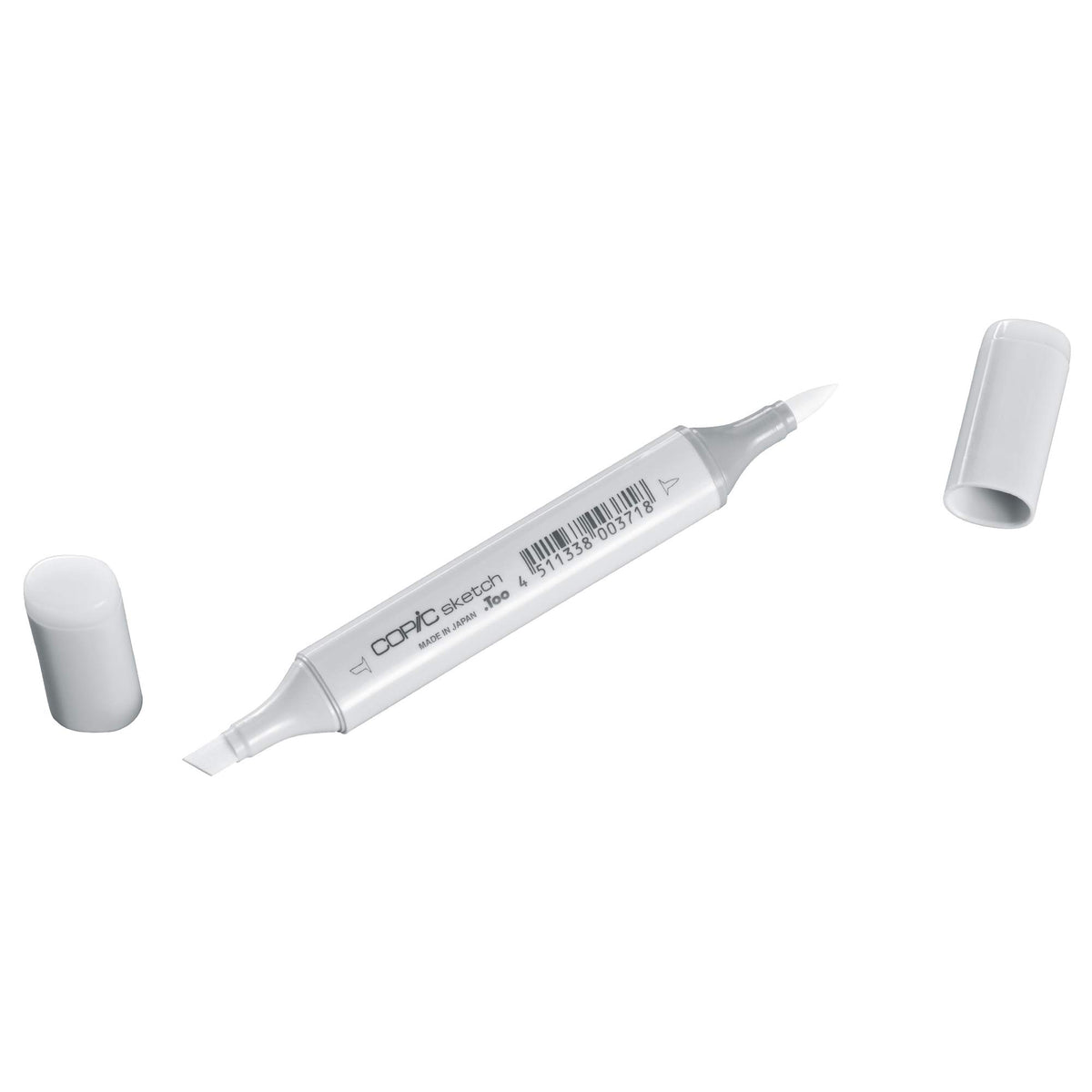 Copic Sketch Marker, Oval Shaped Barrel, Medium Broad And Super Brush Nibs, W0 Warm Gray 0 (W0-S)