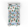 Franco Rudolph Holiday & Christmas Bedding Super Soft 100% Cotton Flannel Sheet Set, Twin, (Officially Licensed Product)
