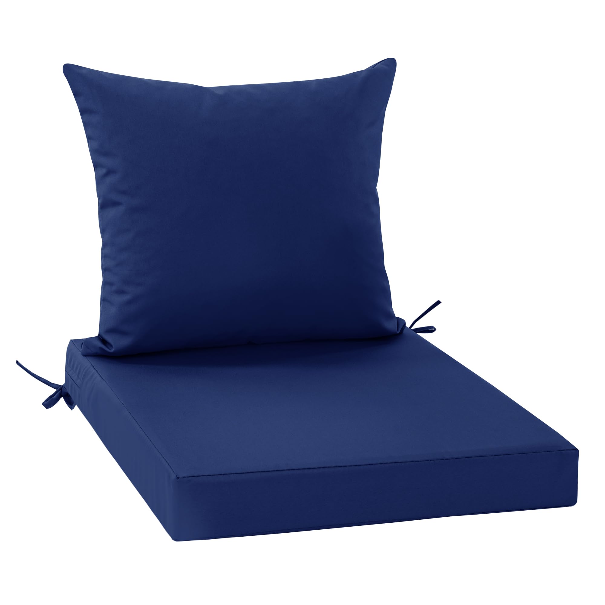 Summsun Outdoor Chair Cushions, Waterproof Backrest And Deep Seat Cushion Set For Patio Furniture, Outdoor Replacement Cushions
