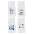 Geqtt Lake House Kitchen Towels Set  Lake House Decor for The Home, 16x24 Lake Life Decorative Hand Towels for Bathroom Set of 