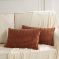 Fancy Homi 2 Packs Rust Decorative Throw Pillow Covers 12X24 Inch For Living Room Couch Bed Sofa, Rustic Farmhouse Boho Home Dec