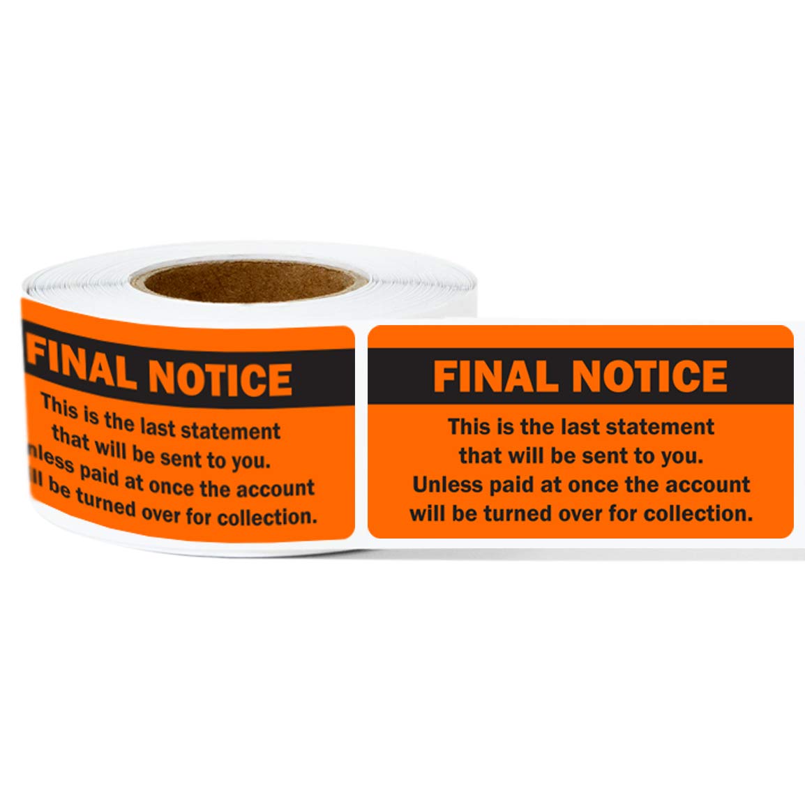 900 Final Notice Stickers, 1 X 2 Inch Final Notice Past Due Billing And Collection Reminder Over Due Warning Stickers Delinquent
