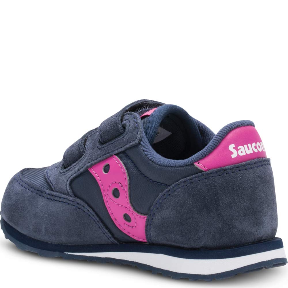 Saucony Unisex-Child Baby Jazz Hook  Loop , Navypink, 6 M