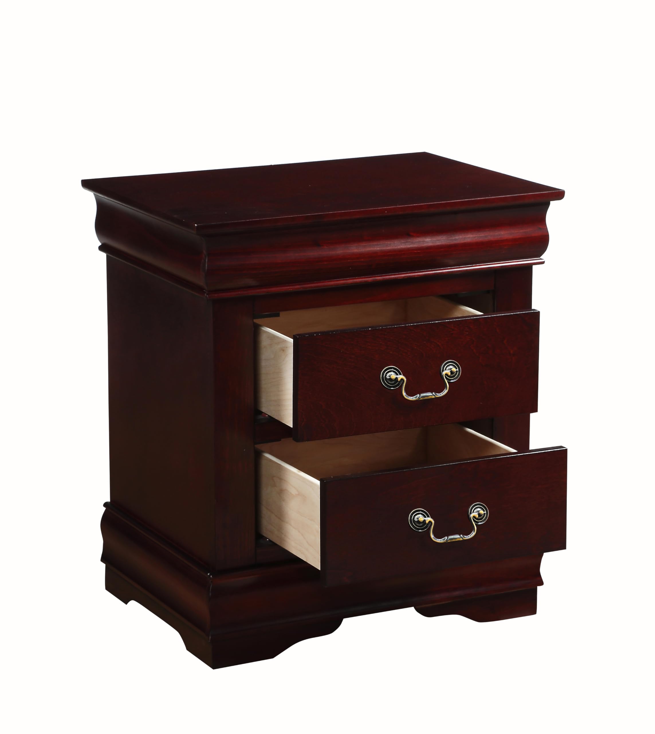 Acme Louis Philippe Nightstand in Cherry