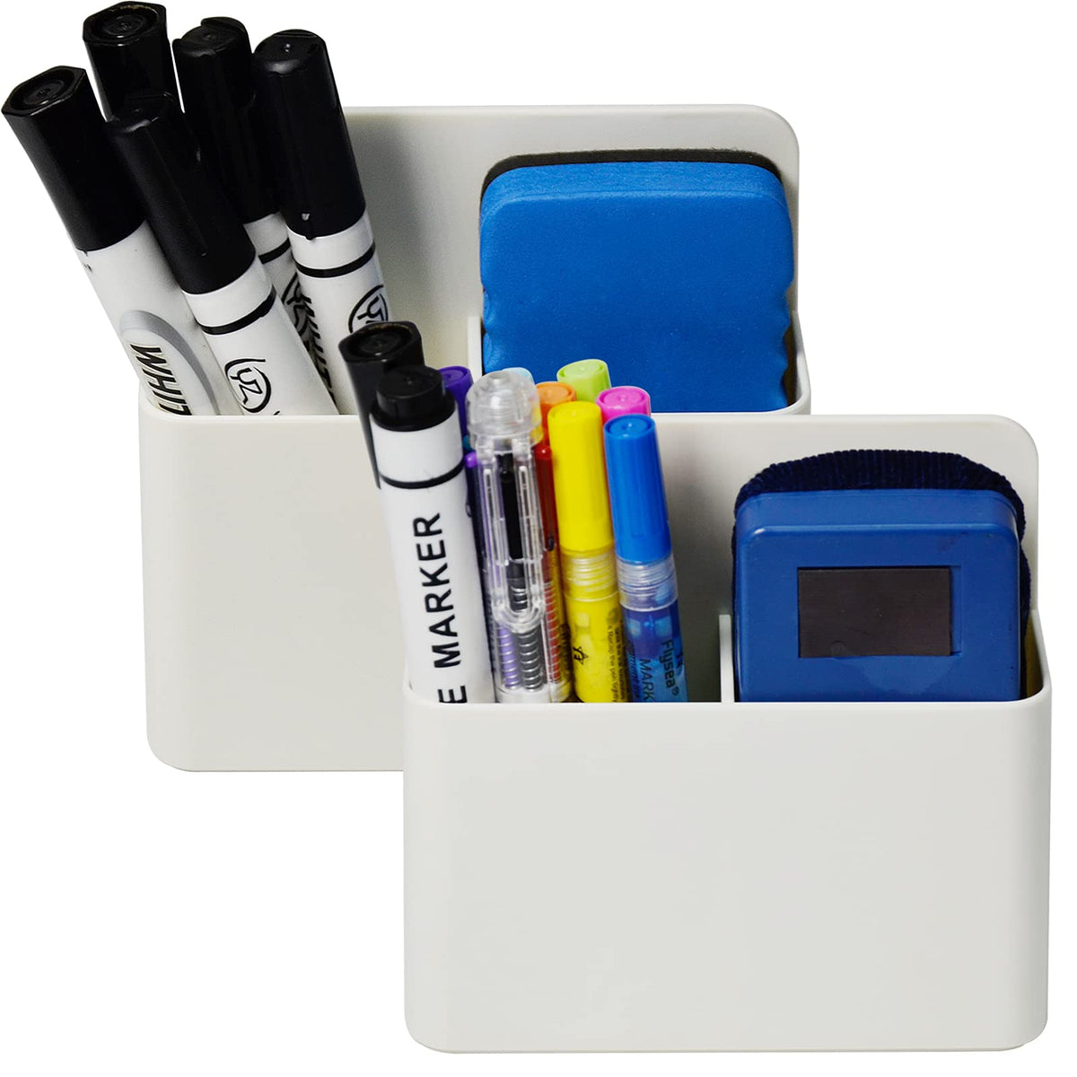 Simetufy 2 Pack Magnetic Dry Erase Marker Holder, Whiteboard Marker Holder, Magnetic Marker Holder, Magnetic Pen Holder For Whit