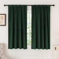 Nanbowang Green Velvet Blackout Curtains 120 Inches Long Light Blocking Rod Pocket Window Curtain Panels Set Of 2 Heat Insulated
