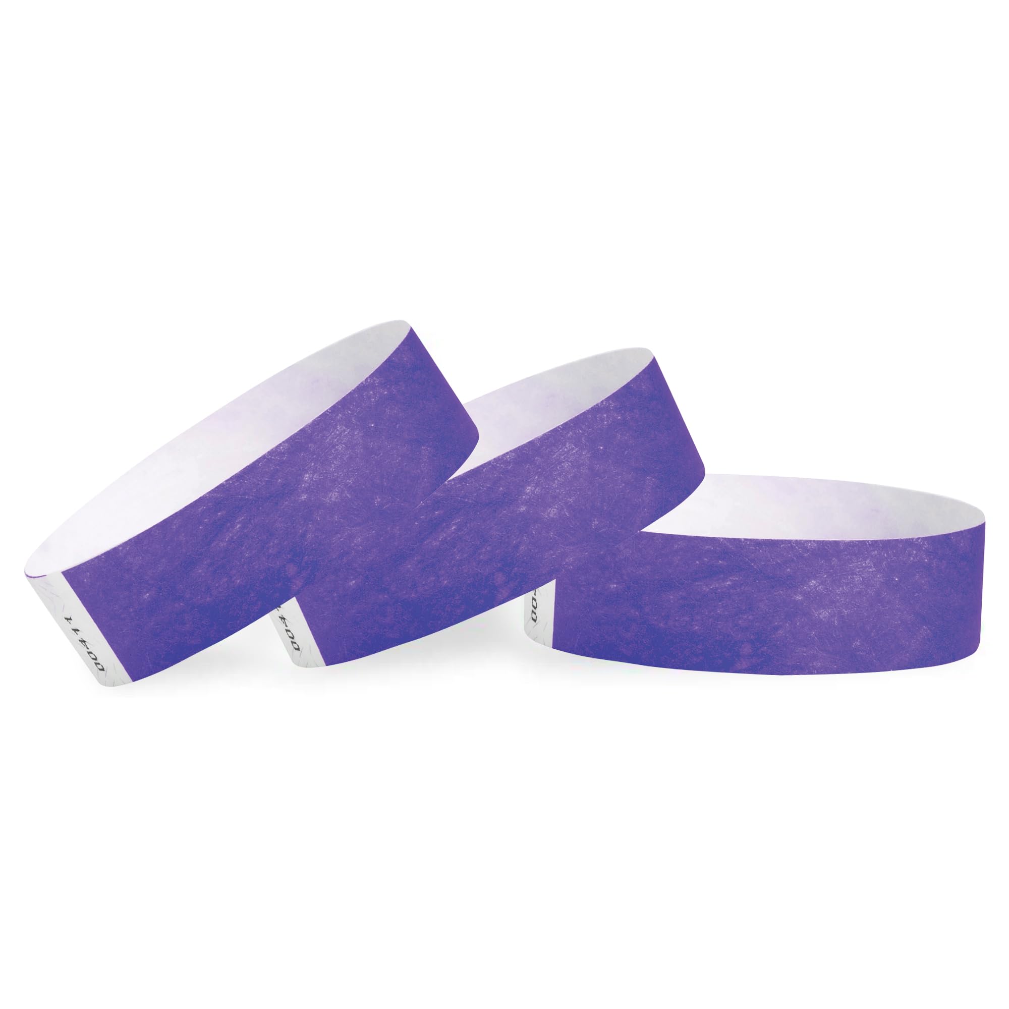 Wristco Purple Tyvek Wristbands For Events - 100 Count - Security Cuts & Tamper-Proof Design To Prevent Reuse - Premium-Grade Br