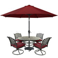 Mastercanopy Patio Umbrella For Outdoor Market Table -8 Ribs (9Ft,Burgundy)