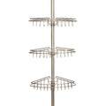 Kenney 3Tier Tension Pole Shower Caddy with Stainless Steel Baskets