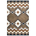 Rizzy Home Alora Decor Pueblo 3' X 5' Tribal Multi/Navy/Dk Taupe/Camel Area Rug