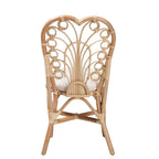 Baxton Studio Jerica Bohemian Rattan Dining Chair, White/Natural Brown (232-13224-HiT)