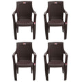Avro Furniture 7756 Plastic Chair |Set Of 4 |Matt And Gloss Pattern |For Dining Room, Bedroom, Kitchen, Living Room |Bearing Cap