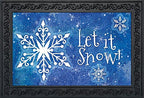 Briarwood Lane Snowflakes Winter Doormat Let It Snow Indoor Outdoor 30' X 18'