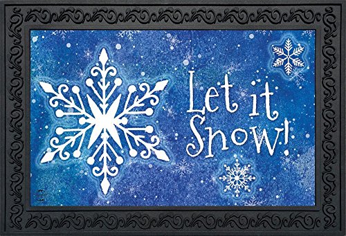 Briarwood Lane Snowflakes Winter Doormat Let It Snow Indoor Outdoor 30' X 18'