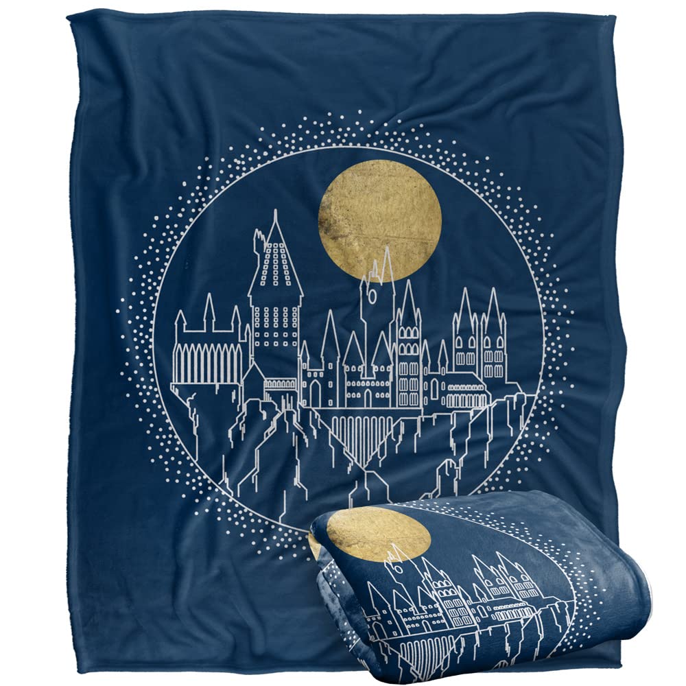 Harry Potter Hogwarts Full Moon Line Officially Licensed Silky Touch Super Soft Throw Blanket 50' X 60'