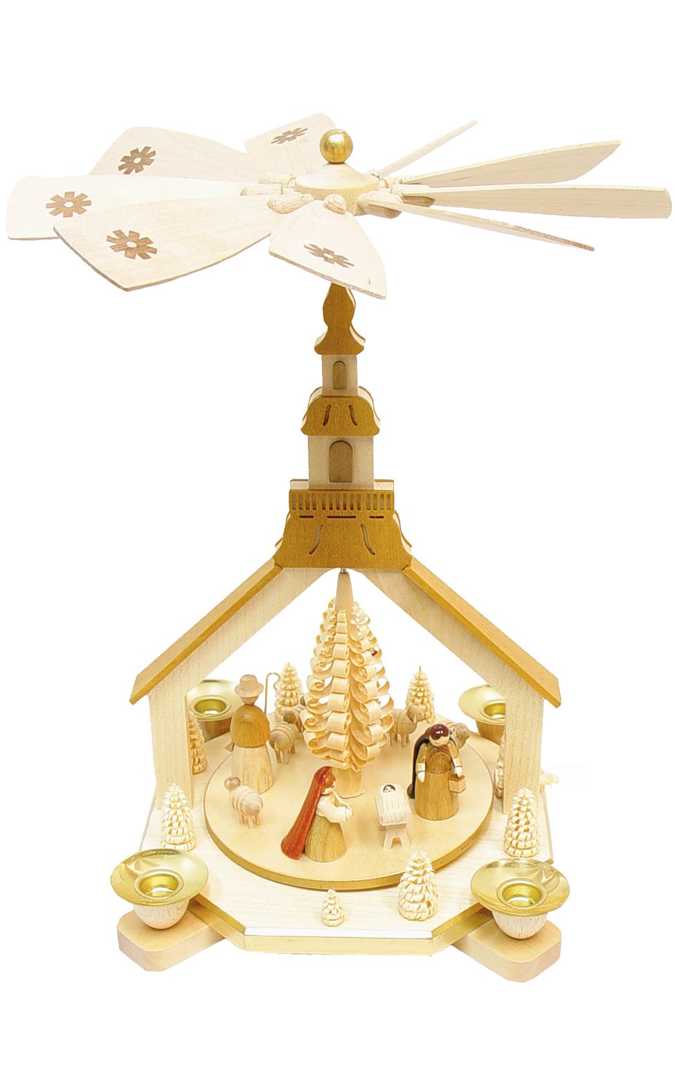 Alexander Taron Importer 16208 Richard Glaesser Pyramid-Nativity Scene-11.5&quot; H W X 9&quot; D, 11.5&quot; X 9&quot; X 9&quot;, Brown